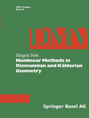 cover image of Nonlinear Methods in Riemannian and Kählerian Geometry